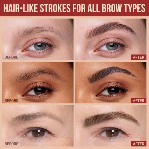Vevivia 2-Pack Eyebrow Pen Set for Natural Hair-Like Brows, Dark Brown - Image 5