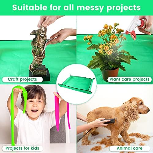 Onlysuki 3PCS 39.5" x 31.5" Large Potting Mat for Indoor Plants Transplanting and Dirt Control Garden Gifts for Women Men - Image 4