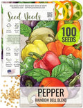 Seed Needs Rainbow Bell Pepper Seeds to Plant Vegetables - 1 Pack by SeedNeeds