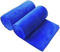 JML Large Microfiber Bath Towels Set of 2, 30x60 Inches, Dark Blue by JML