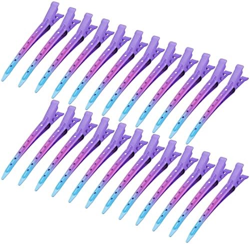 Bantoye 24Packs Duck Bill Clips 3.35 Inch Metal Alligator Clip, Purple Blue by AiPretty