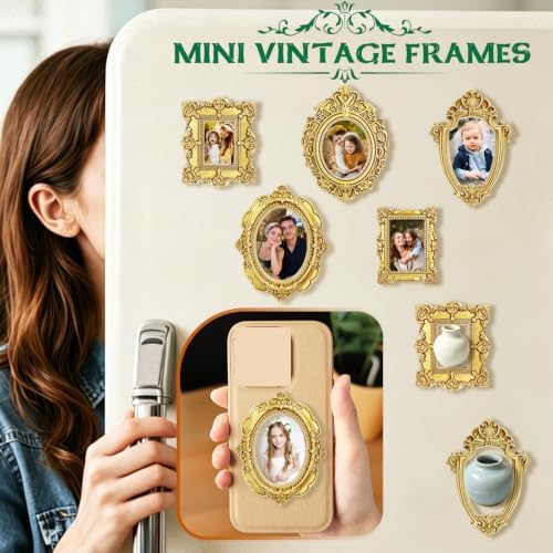 20 Pcs Mini Gold Vintage Picture Frames for DIY Wall Hanging,Craft Decor - Image 4