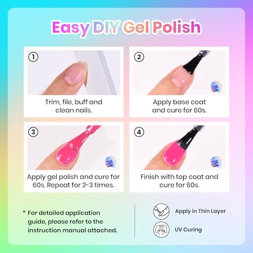 Beetles Neon Gel Polish Set, Neon Summer Collection, 25 Colors - Image 7