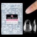UNA GELLA Extra Short Almond Nail Tips 216Pcs X-Soft Gel Press on Nails by UNAGELLA