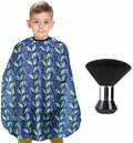Kids Barber Cape with Neck Duster Brush, Salon Hair Cutting Cape by YELEGAI