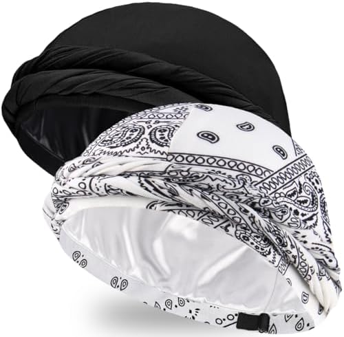 Ababalaya Upgraded Satin Lined Halo Turban Wave Cap by Ababalaya