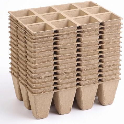 240 Cells Seed Starter Tray: Biodegradable Peat Pots – 20 Pack Plant Starter Kit with Seedling Trays for Indoor Outdoor Vegetable Herb Flower Germination – Reusable Sprouting Kit for Microgreens by FlamingoCasa