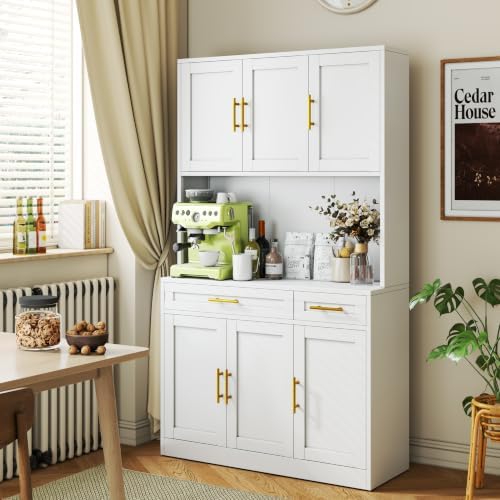 GAIOUS 71" Metal Kitchen Pantry Cabinet, Buffet Sideboard with Drawers - Image 7