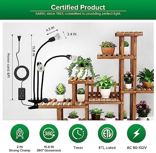 SANSI LED Grow Lights for Indoor Plants, Lifetime Free Bulb Replacement - Image 6