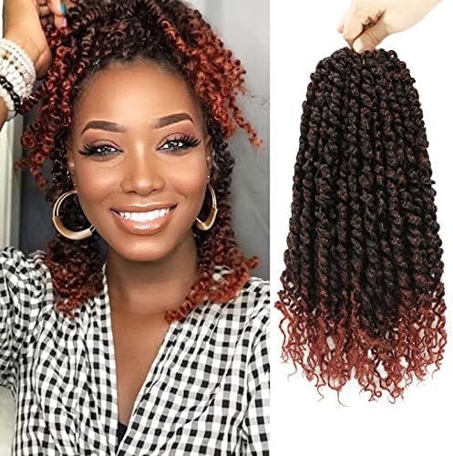 Passion Twist Crochet Hair 10" T1B/350 Pre-Looped by Pofworld