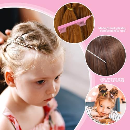 auroray 28 Colors Rubber Bands for Hair, 1500 Pcs Elastic Hair Ties Mini Hair Rubber Bands with 4 Hair Styling Tools 10 Hair Clips Toddler Hair Accessories for Baby Girl Kids - Image 4