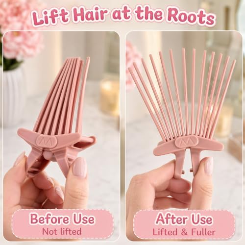 4PCS Root Clips for Curly Hair Volume, Volumizing Hair Clips for Fine and Flat Hair, Volume Clips for Curly Quick Styling Solutions, Portable Root Lift Tool for Travel and Daily Use - Image 5