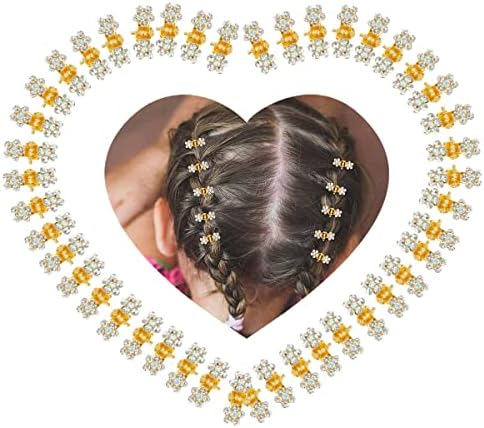 Small Hair Accessories: Mini Claw Clips with No-Slip Grip, Glitter and Rhinestone Details, Metal Clamps in Mixed Colors for Girls and Women (Gold-White Crystal) - Image 5