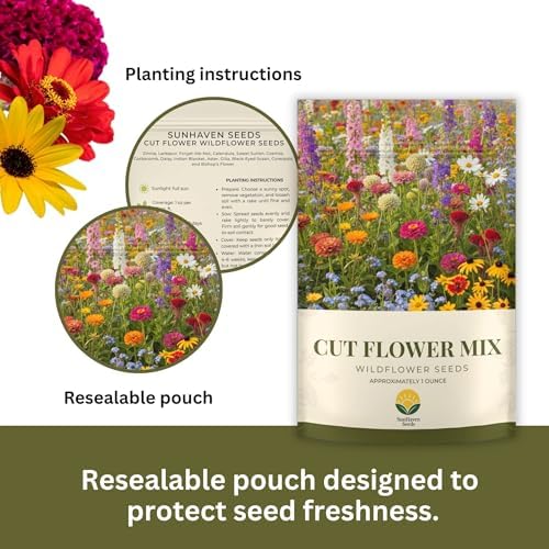 Cut Flower Seed Mix - 1 oz, 15,000+ Seeds - Image 2