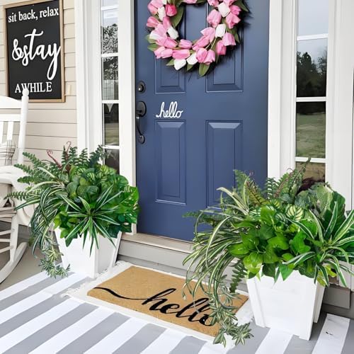 Artificial Green Plants Faux Greenery for Winter Outdoor Porch Planters - Image 2