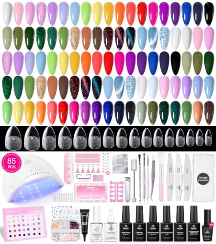 Beetles 85 Pcs Gel Nail Polish Kit with U V Light -35 Colors Gel Polish Kit by beetlesGelPolish