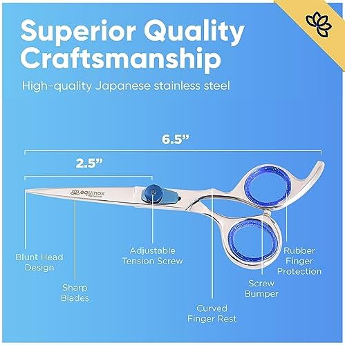 Equinox Razor Edge Series Professional Hair Scissors - 6.5” Premium Japanese Stainless Steel Hair Cutting Scissors, Hair Shears, Hair Razors for Hair Cutting, Barber Accessories & Hair Salon Supplies - Image 2