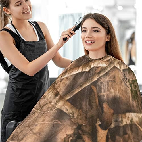 Blueangle Woodland Camouflage Barber Cape for Men Hair Cutting - Waterproof Salon Hairdressing Cape, 65" x 55" - Image 7