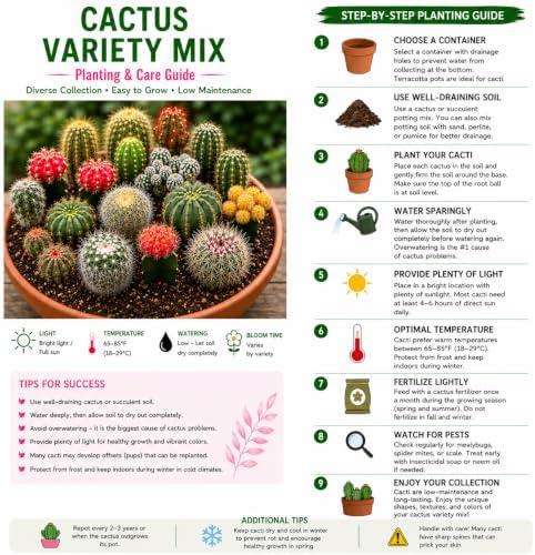 Cactus Variety Mix Seeds – Assorted Cactus Seeds for Planting - Image 2