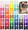 YHXX YLEN 80PCS 3Inch Hair Bows for Girls Grosgrain Ribbon Toddler Hair Bow by YHXXYLEN