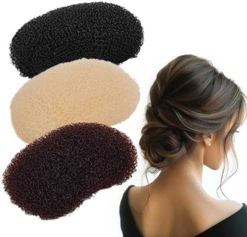 3PCs Volumizing Hair Sponge Inserts with Puff Cushion Clips by Vouchmind