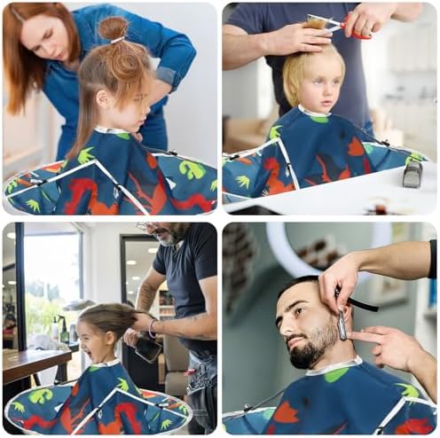 FEBSNOW Kids Hair Cutting Cape Adjustable Haircut Cape Umbrella for Child - Image 7