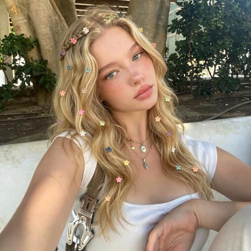100Pcs Mini Flower Hair Clips, Tiny Hair Accessories (Matte Dark Morandi) - Image 5