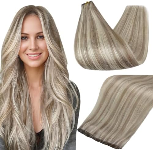 Full Shine Genius Weft Hair Extensions Human Hair Add Length 20 Inch 80g by FullShine