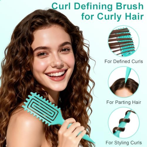 Curly Hair Brush, Curl Brush For Wet & Dry Hair,Curl Defining For Women&Men - Image 4