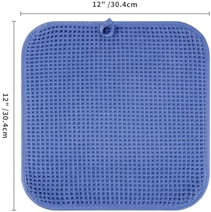 Microfiber Waffle Face Towels, 4 Pieces, Soft, Absorbent, Fast Drying, Lint Free 430 GSM (Dark Blue) - Image 7