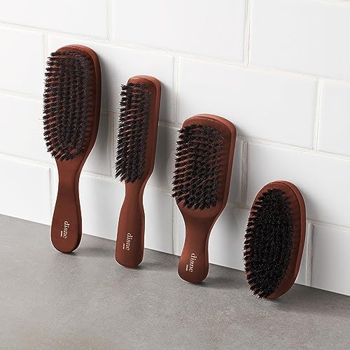 Diane Reinforced Boar Bristle Wave Brush for Men and Barbers – Medium Bristles for Thick and Curly Hair – Use for Detangling, Smoothing, Wave Styles, Restore Shine and Texture - Image 5