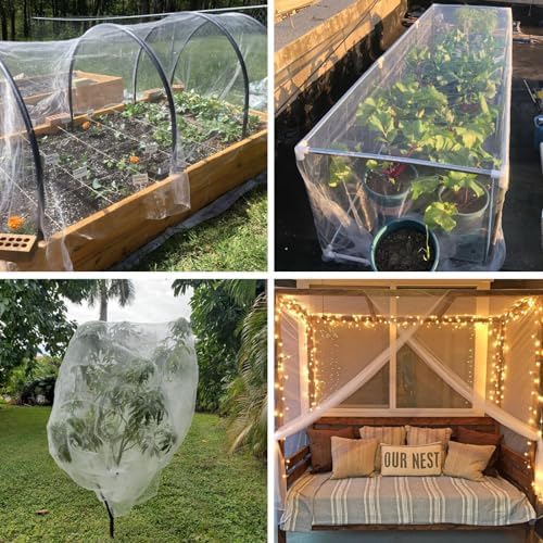 Garden Netting Pest Barrier, 10x50 FT Ultra Fine Mesh Insect Netting - Image 3