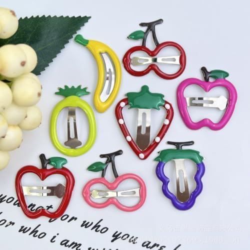 (36 Pcs) Super Cute Girls Hairpin, Mini Size Fruit Pineapple Carrot Strawberry Apple Banana Cherry Hairpin Baby Girl Hair Clips Decoration Salon Hairstyle Hairdressing for Little Kids or Doll-Mix 4 - Image 3