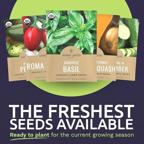 Organic Seeds Gardener Variety Pack - 30 Individual Packs - 2026 Season - Arugula, Basil, Winter Squash, Nantes Carrots and More! for Indoor & Outdoor Planting (Non-GMO, Certified Organic) - Image 3