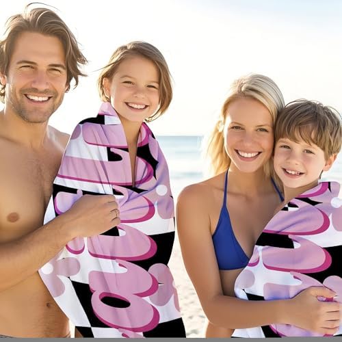 JML Personalized Beach Towel with Name, Custom Flower Beach Towel, Customized Microfiber Pool Towel, Quick Dry & Absorbent Swim Towel for Adult,Mother's Day, Birthday, Summer Holiday,Vacation - Image 4