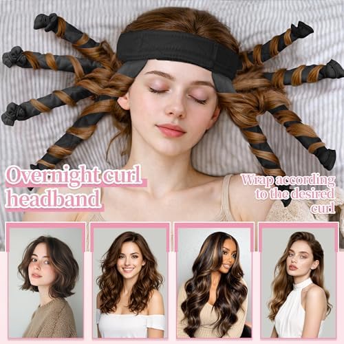 Heatless Curls Overnight Headband for Long Hair Heatless Curler Headband - Image 5