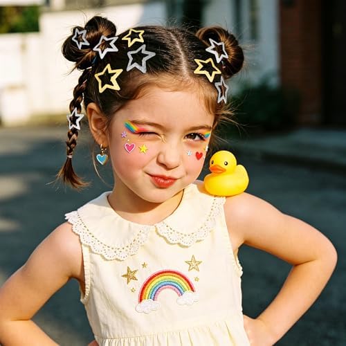 VIBILIA 18 Pcs Star Hair Clips Y2K Silver Non-Slip Snap Hair Accessories - Image 6