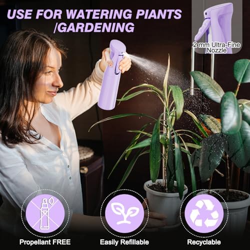 IMPORX Continuous Spray Bottle for Hair 2 Pack (10.1oz/300ml) Purple - Image 7