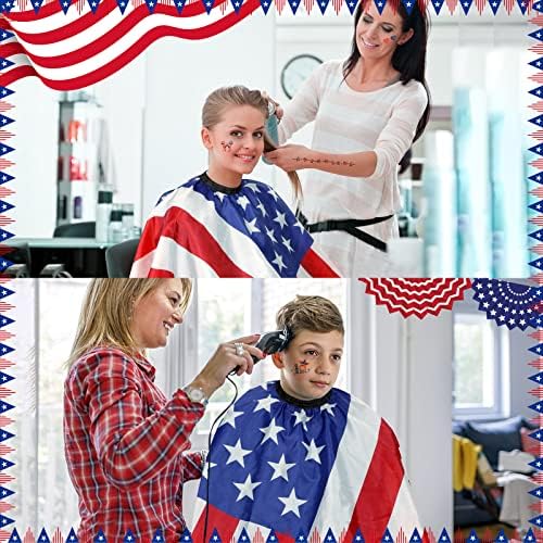 FEBSNOW Barber Cape Professional Hair Cutting Cape with Neck Duster Brush - Image 6