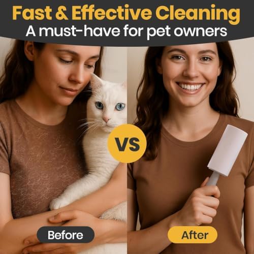 DELOMO Lint Roller for Pet Hair Extra Sticky, Mega Value Set of 1000 Sheets - Image 3