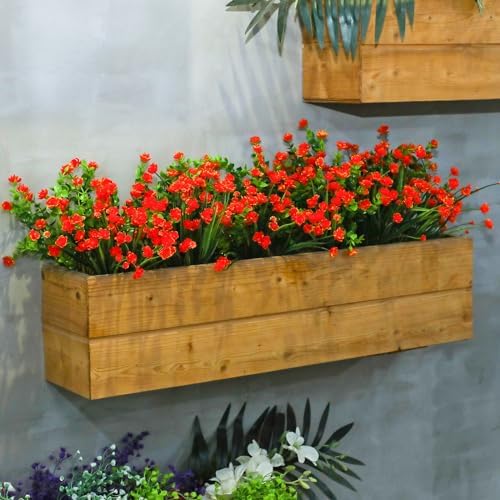 WILLBOND 12 Bundles UV Resistant Faux Flowers, Orange - Image 5