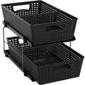 Simple Houseware 2 Tier Pull-Out Sliding Drawer Under Sink Storage, Black by SimpleHouseware