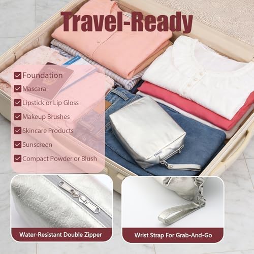 Insulated Cooling Makeup Bag with 2 Reusable Ice Packs (Medium) - Image 5