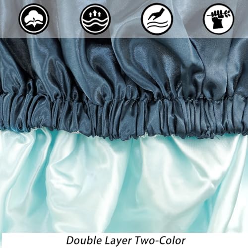 Edoneery Satin Bonnet for Sleeping Women, Double Layer Curly Hair Cap - Image 6