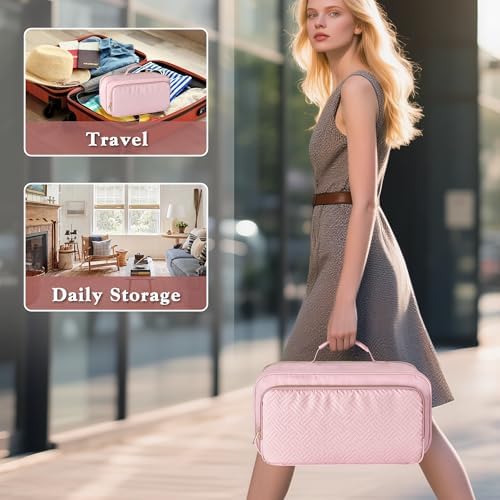 Fasrom Travel Makeup Bag for Women, Large Capacity Cosmetic Organizer Case - Image 2