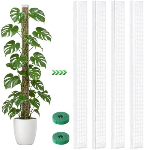 Plastic Moss Pole for Monstera and Climbing Plants, 4Pcs 36" Plant Poles by Unknown