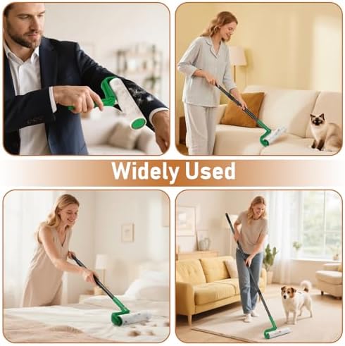 VOUBIEN 10" Large Lint Roller Refills for Pet Hair Extra Sticky, 4 Rolls - Image 5