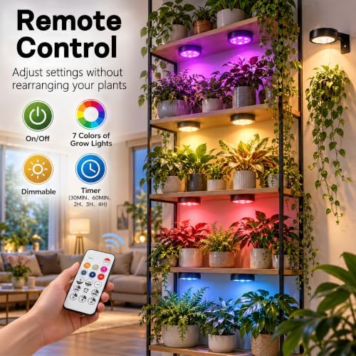 Rechargeable Grow Lights for Indoor Plants, Cordless Plant Grow Puck Lamp - Image 6