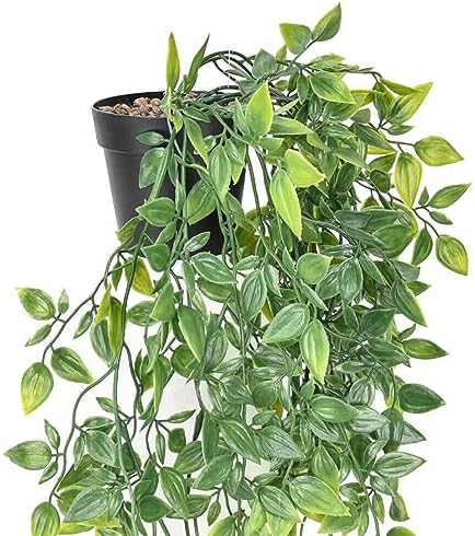 BLEUM CADE Fake Hanging Plants, 2pcs Artificial Hanging Potted Plant, Faux Mandala Vines Hanging Plant Greenery for Wall Shelf Home Living Room Indoor Outdoor Decor - Image 2