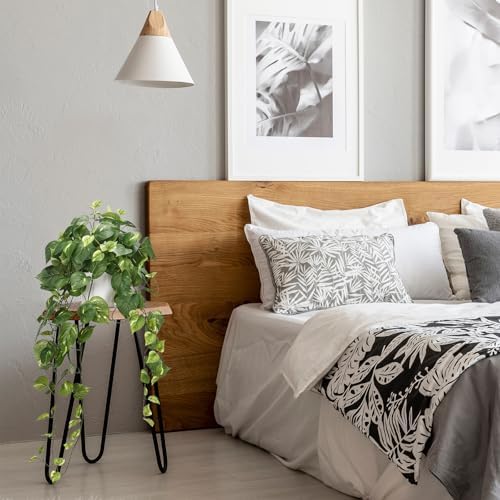 CEWOR Fake Plants Artificial Plants Indoor Faux Plant for Home Decor Silk Realistic Hanging Plants Potted Aesthetic Fake Pothos for Shelves Office Bedroom Bathroom Decor (Green) - Image 6